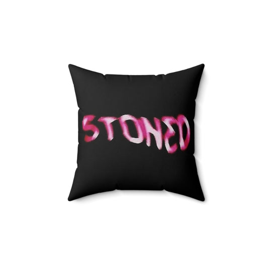 “Stoned Again “Spun Polyester Square Pillow