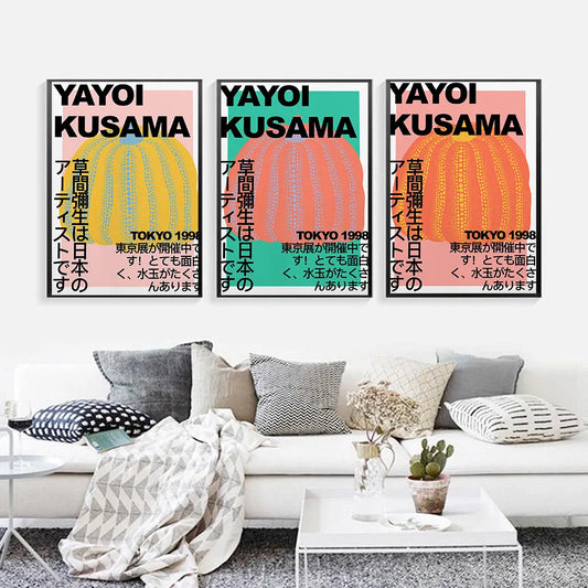 Yayoi Kusama Artwork Exhibition Posters