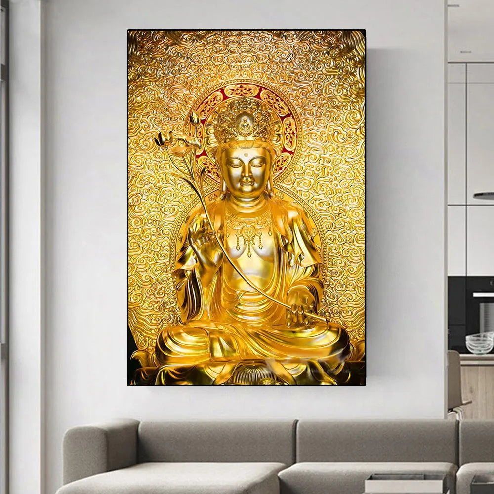 God Buddha Art Canvas Prints