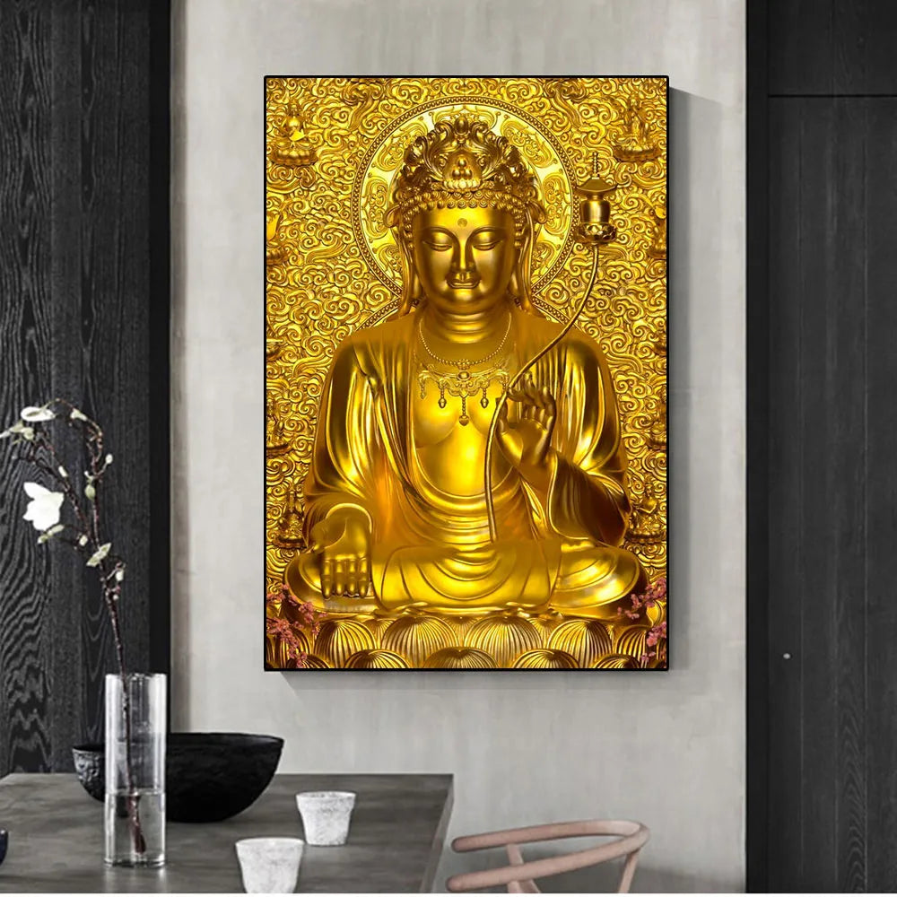 God Buddha Art Canvas Prints