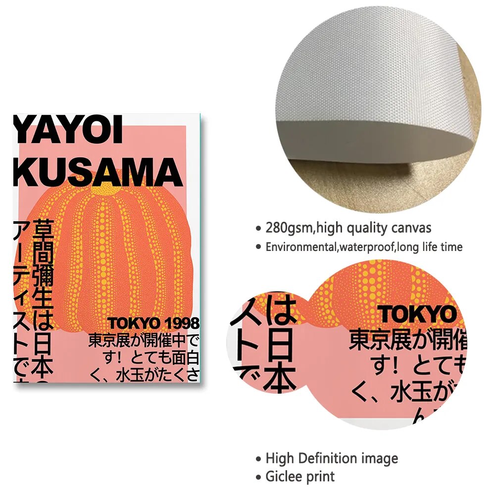 Yayoi Kusama Artwork Exhibition Posters