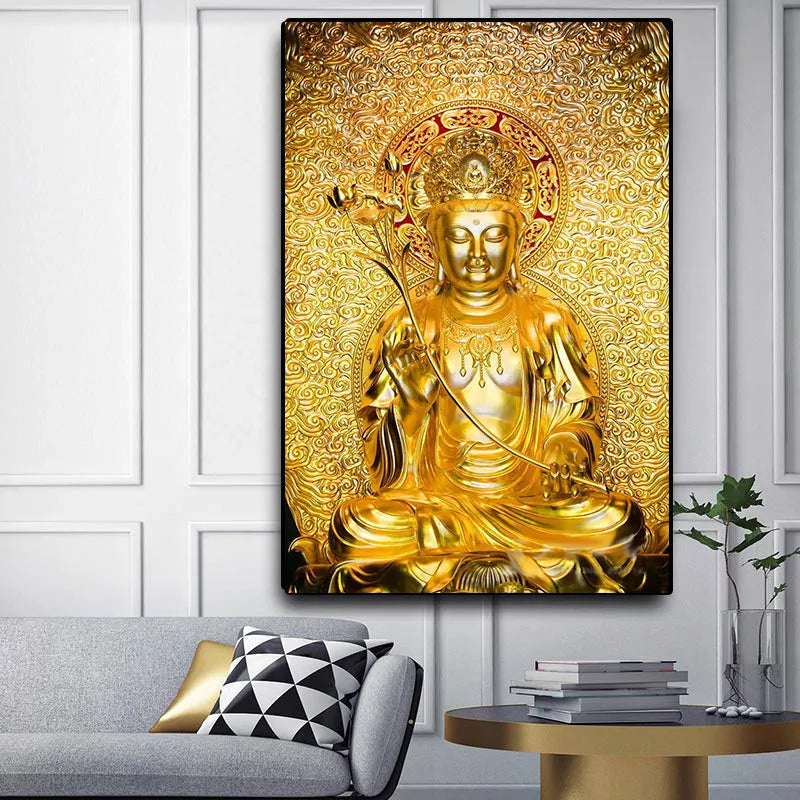 God Buddha Art Canvas Prints