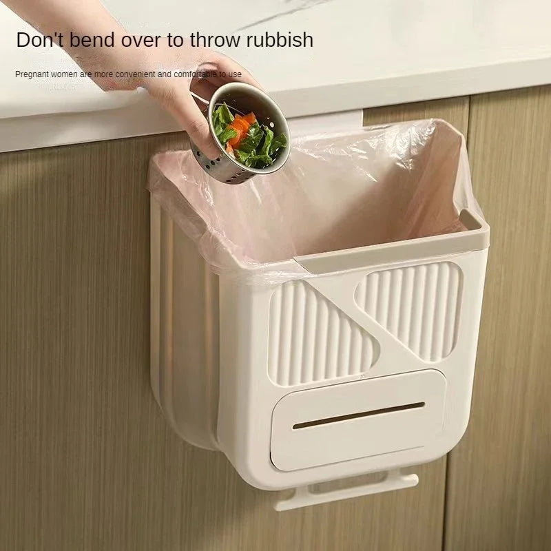 Kitchen Wall Mounted Folding Trash Can