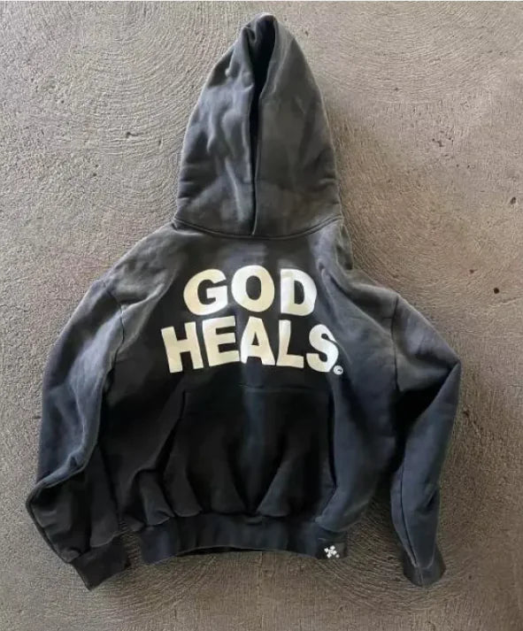 “God Heals” Style Print Women's Hoodie