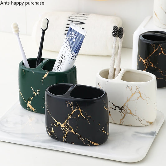 Marble Toothbrush Ceramic Holder